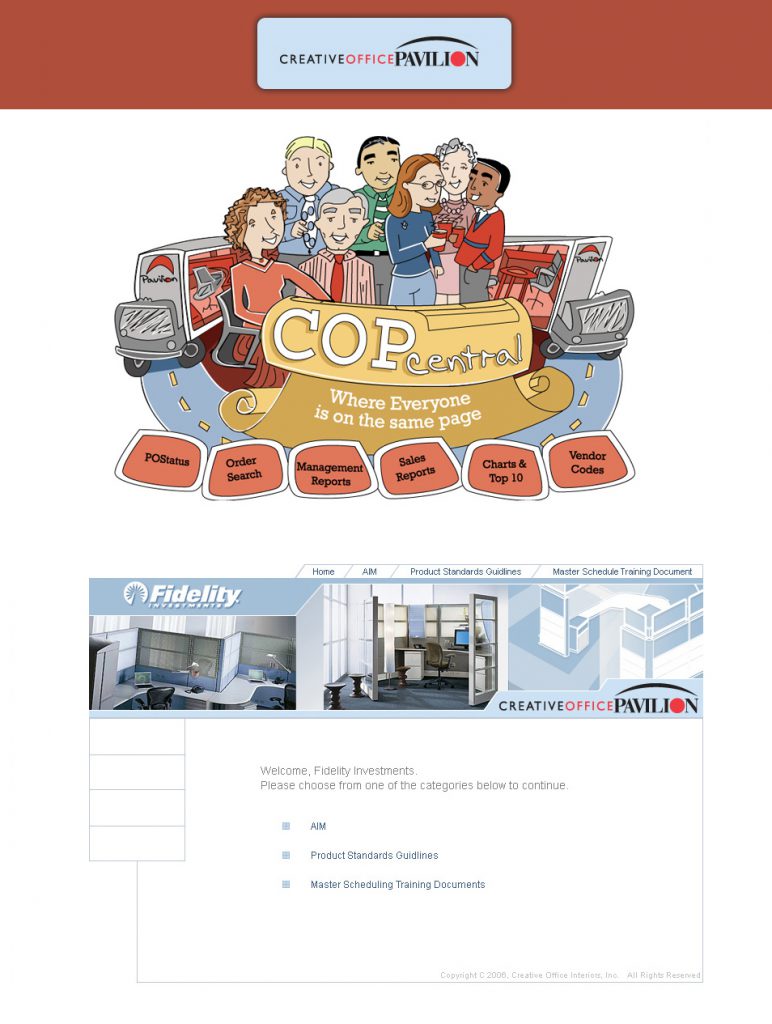 Creative Office Pavilion Custom Illustration and Templates