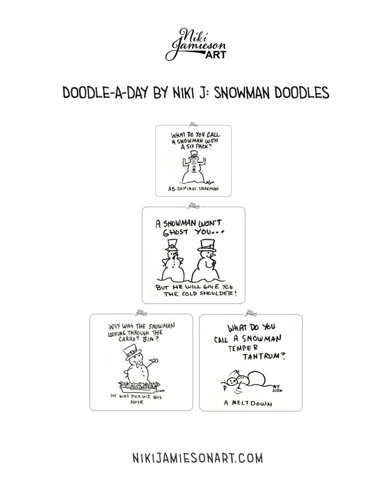 snowman doodles