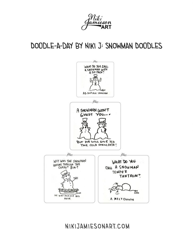 snowman doodles