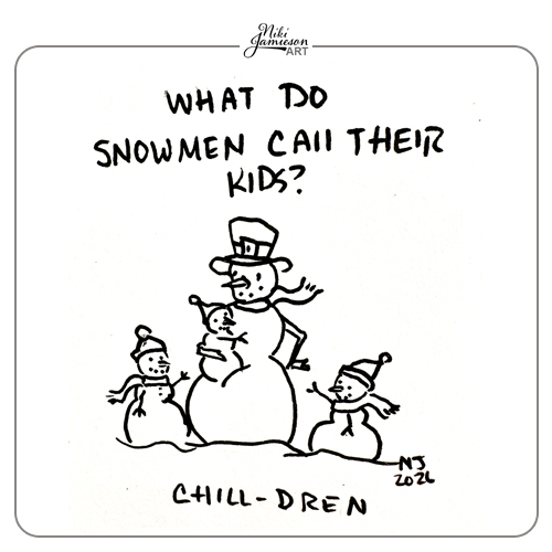 Illustrated Snowman Jokes