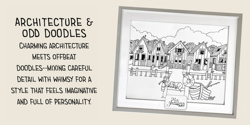 Boston Artist Pen Ink Illustrations