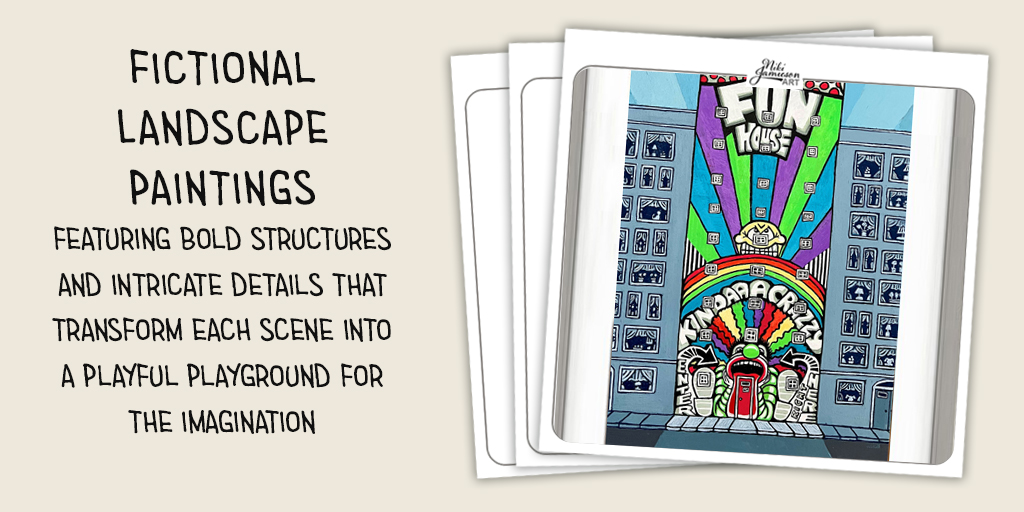 Painted Fictional Landscapes Series