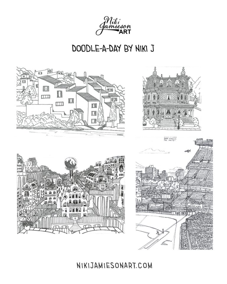 Boston Artist Doodle-A-Day by Niki J Series