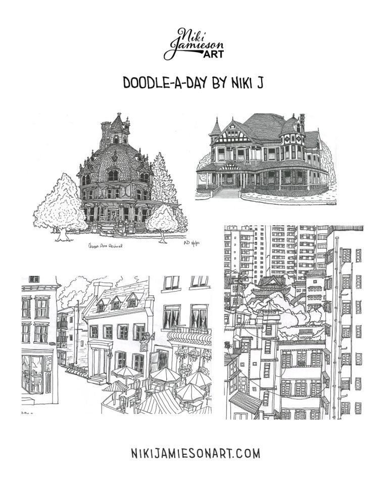 Boston Artist Doodle-A-Day by Niki J Series