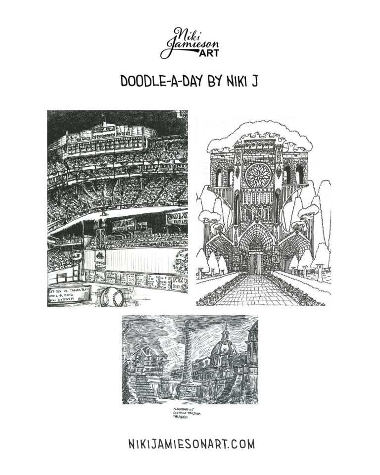 Boston Artist Doodle-A-Day by Niki J Series