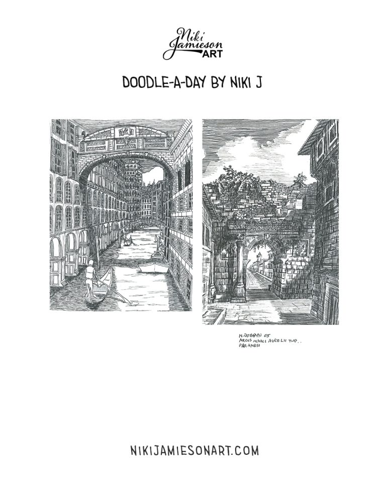 Boston Artist Doodle-A-Day by Niki J Series