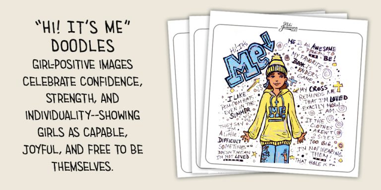 Girl-Positive Doodle Illustrations | Empowering & Fun Graphics for Girls