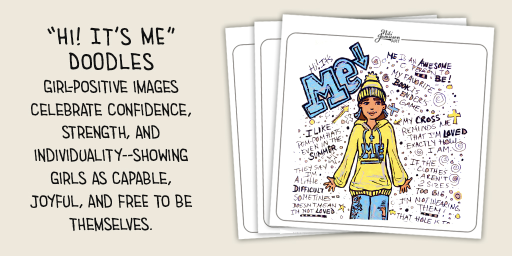 Girl-Positive Doodle Illustrations | Empowering & Fun Graphics for Girls