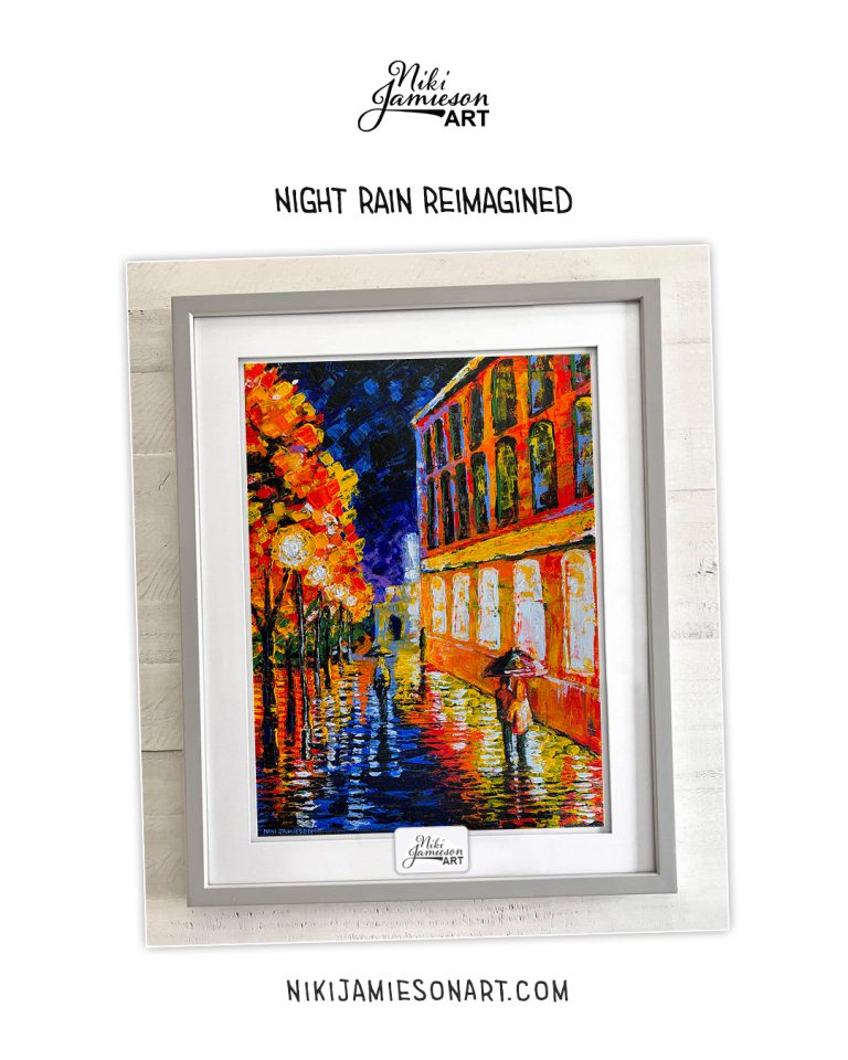 Night Rain Painting by Niki Jamieson