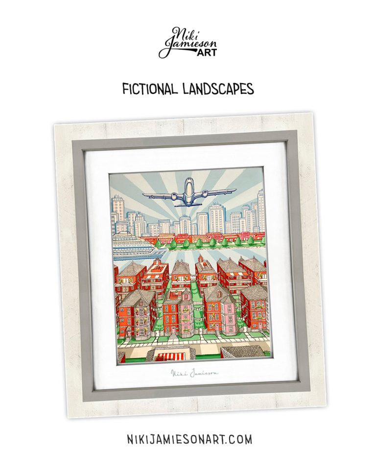 Painted Fictional Landscape By Niki Jamieson